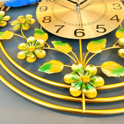 Đồng Hồ Treo Tường Con Chim Công Khổng Tước Kim Trôi A808 Nghệ Thuật Cao Cấp Shouse hiện đại quà tặng tân gia nhà mới