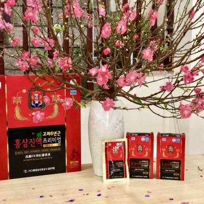 COMBO 2 HỘP Nước Hồng Sâm Hàn Quốc 6 Năm Tuổi - MYEONG KI SAM - Hàng Nội Địa Nhập Khẩu Chính Hãng - Hàm Lượng Hồng Sâm 9,9% - Hộp 30 Gói x 70ml