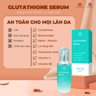 Kem face Mychi và serum cấy trắng lá vàng 24k Mychi