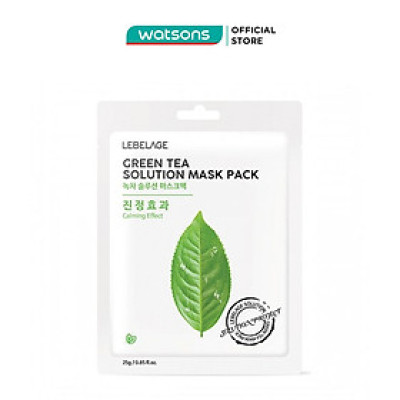 Mặt Nạ Lebelage Green Tea Solution Mask Pack Calming Effect Chiết Xuất Trà Xanh 25g