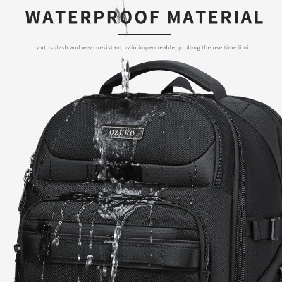 Ba lô máy tính xách tay dung tích lớn OZUKO Ba lô công sở du lịch ngoài trời chống nước đa chức năng