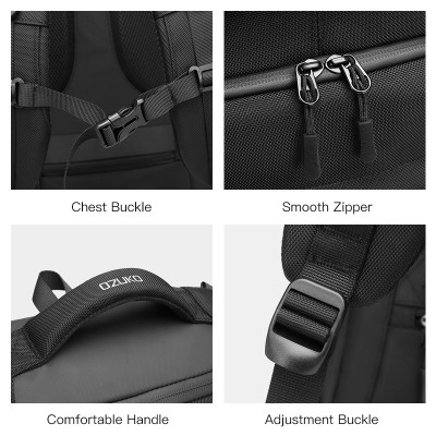 Balo OZUKO chống nước có cổng sạc USB