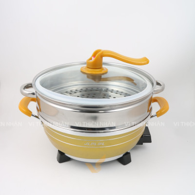 Nồi Lẩu Điện Kèm Xửng Hấp JLPL@L JL-EP3313 - Hàng Chính Hãng