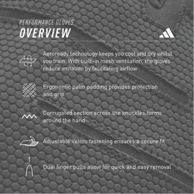 Găng Tay Thể Thao Chính Hãng ADIDAS ADGB-1315 Performance Gloves (1 Cặp) - Phụ Kiện Tập Fitness, Gym