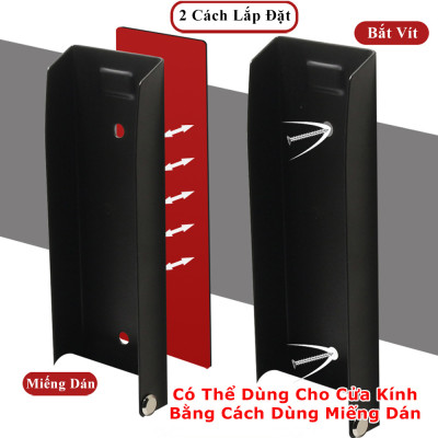 Chặn Cửa Gấp Gọn KUNBE Chống Gió Va Đập Có Thể Dán Hoặc Vít Phù Hợp Nhiều Loại Cửa