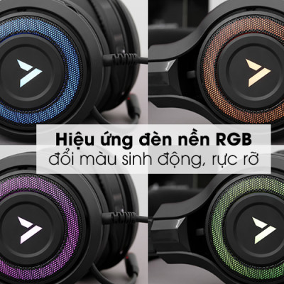 Tai Nghe Gaming Chụp Tai RAPOO VH520C - Hàng Chính Hãng