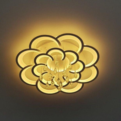 Mâm mika hoa,đèn mâm áp trần,đèn trang trí, đèn ốp trần, đèn trang trí, đèn decor DT