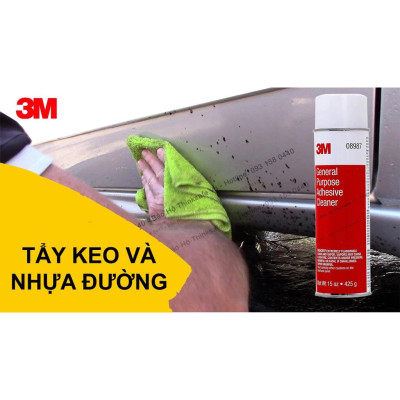 Dung Dịch Tẩy Keo Nhựa Đường 3M 08987 Chất Tẩy Rửa Đa Năng Vết Keo Nhựa Dầu Mỡ Vết Bẩn Vệ Snh Xe - 3M Long Vu