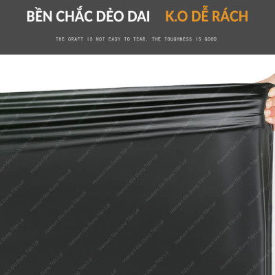 COMBO 5 Túi Đựng Rác Size Đại Ko Quai HDPE Lớn Siêu Chắc Bao Đựng Rác Nylon To Màu Đen Tiện Lợi