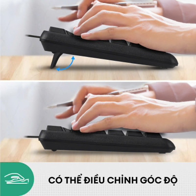 Bộ bàn phím chuột có dây PROLiNK GMK-1005M Fullsize cao cấp, chống thấm nước, độ nhạy cao dành cho máy tính, Laptop - Hàng chính hãng