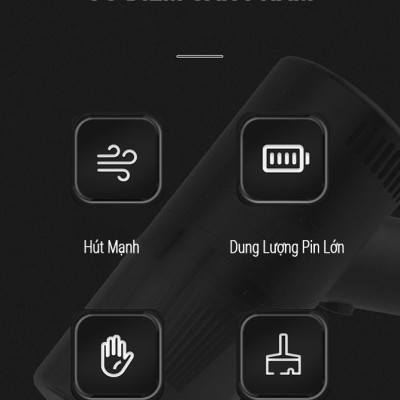 Máy Hút Bụi Cầm Tay Không Dây Teement TM01 Cao Cấp, Lực Hút Lớn 6000PA, Êm Ái Mạnh Mẽ, Sử Dụng Trong Nhà, Ngoài Trời Và Cho Ô Tô , Công Suất Lớn - Hàng Chính Hãng