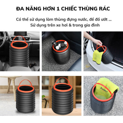 Thùng Rác Đa Năng Gấp Gọn Thùng Rác Để Ô Tô Dung Tích 4 Lít Tiện Dụng 