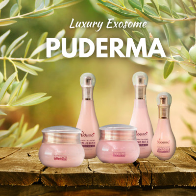 Tinh chất nước thần tái tạo Luxury Exosome Essence 100ml, phiên bản nâng cấp từ Nước hoa hồng hỗ trợ mờ nám Puderma White Jade Toner 100 ml: chống lại sự lão hóa da, giảm sự hình thành các nếp nhăn.