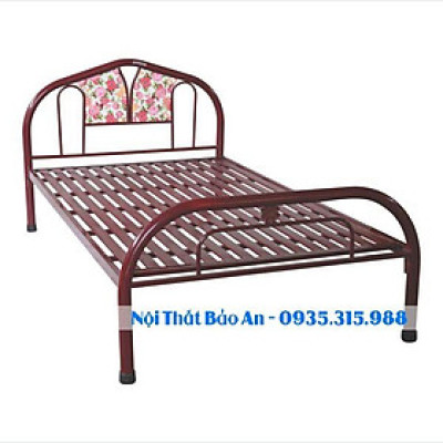 Giường sắt giá rẻ nhiều kích thước (0,8cm x 2m , 1mx2m , 1m2x2m ) Bảo An mẫu 10
