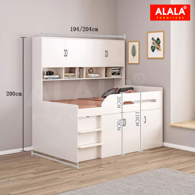 Giường tầng thấp ALALA161 đa năng/ Miễn phí vận chuyển và lắp đặt/ Đổi trả 30 ngày/ Sản phẩm được bảo hành 5 năm từ thương hiệu ALALA/ Chịu lực 700kg