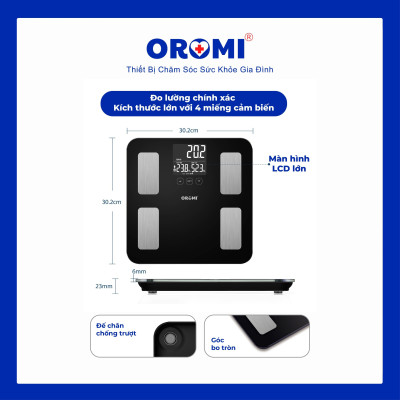 Cân sức khỏe điện tử thông minh đo chỉ số cơ thể OROMI EF881