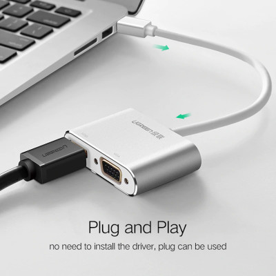 Cáp Thunderbolt - Mini Displayport to HDMI + VGA Ugreen 20422 - Hàng Chính Hãng
