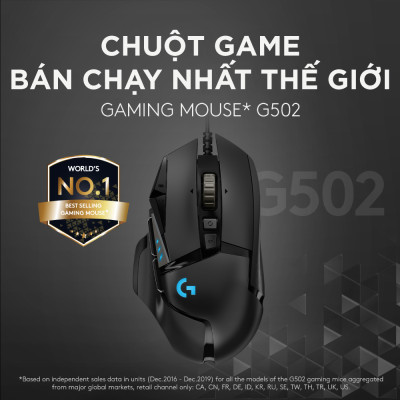 Chuột game hiệu suất cao Logitech G502 Hero RGB Lightsync - Hàng chính hãng