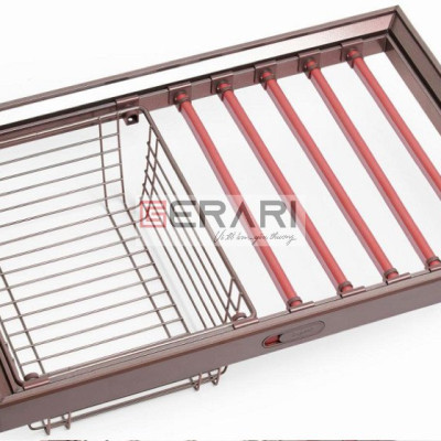 {Chính hãng} Giá vắt quần âu ray giảm chấn tích hợp khay để đồ trang sức, cà vạt Gerari (mã MW04.800A)