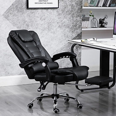 Ghế làm việc tại nhà chức năng massage Ghế xoay ngả lưng gác chân thư giãn CR4107-P HCM