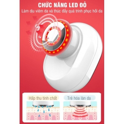 Máy Massage Mặt, Nâng Cơ Điện Di Tinh Chất Làm Trẻ Hóa Da Kết Hợp Rửa Mặt Nikio NK-121