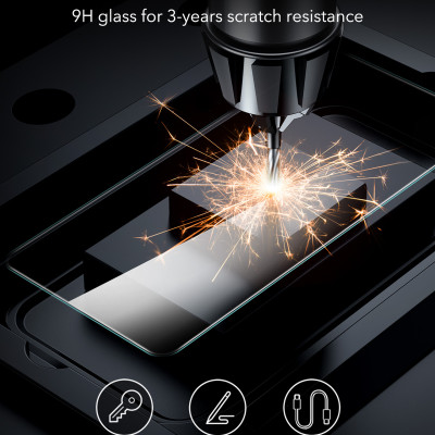 Bộ 2 Kính Cường Lực Kèm Khung Dán ESR Armorite Screen Protector (UltraFit) Cho Samsung Galaxy S25 Ultra, Nhận Vân Tay Tốt_ Hàng Chính Hãng