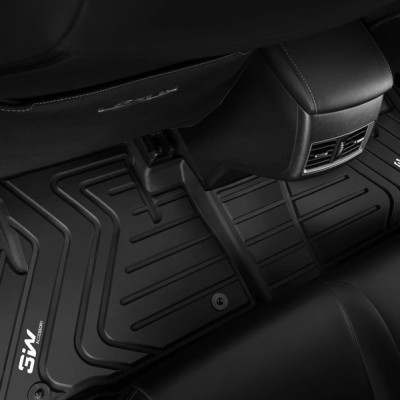 Thảm lót sàn xe ô tô LEXUS GS 2011- đến nay Nhãn hiệu Macsim 3W chất liệu nhựa TPE đúc khuôn cao cấp - màu đen