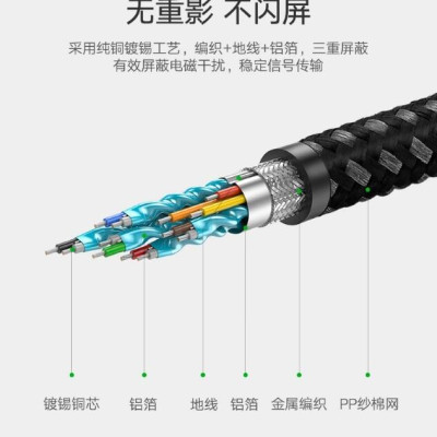 Ugreen UG50111HD131TK 8M màu Đen Cáp tín hiệu HDMI chuẩn 2.0 dây bọc lưới đầu hợp kim cao cấp - HÀNG CHÍNH HÃNG