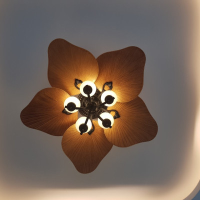 Mẫu mới nhất: Quạt trần cánh lá sang  trọng có đèn trang trí - Rất em và mát - Sang trọng - Có điều khiển từ xa