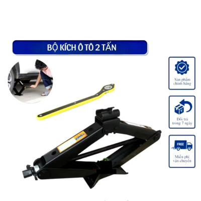 Kích Nâng Gầm Xe Con, Ô Tô , Xe Máy 2 Tấn Kèm Cờ Lê Nhỏ Gọn, Dễ Dàng Thay Thế Lốp Xe Khẩn Cấp Loại Dày