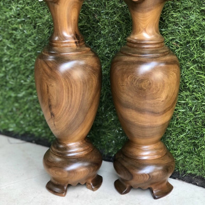 Cặp lục bình (lộc bình ) bằng gỗ bách xanh ,phong thủy ,hút tài lộc  liền khối thơm phức 