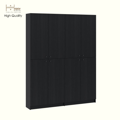 HAPPY FURNITURE , Kệ sách 6 tầng 8 cửa mở - CATY, KSA_079 , 160cm x 30cm x 202cm DxRxC