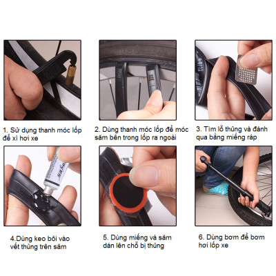 Bộ Túi Kẹp Sườn, Vá Xe, Bơm Xe Đạp Cao Cấp - Hàng Nhập Khẩu