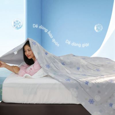 [CHĂN HÈ MÁT LẠNH] Mền lạnh I Cool Advance NIN House | Chăn mền Ice Silk fabric siêu mát lạnh cao cấp 160x210cm màu NM8031, Chăn điều hoà nhiều độ