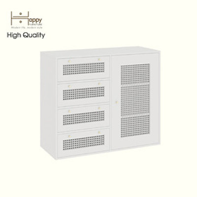 HAPPY FURNITURE , Tủ lưu trữ 4 ngăn kéo 1 cửa mở - MAY , TLT_060 , 110cm x 45cm x 93cm DxRxC