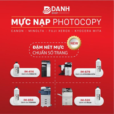 Mực nạp máy Photocopy - InkMAX IM-PR-520 chuyên dụng nạp được cho các dòng máy Photocopy RICOH 5200D / 5305D / 5100D: Aficio 550, 551, 650, 700, 1055, 1060 / 6210D / 6110D - Hàng chính hãng