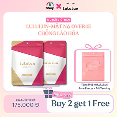 [MUA 2 TẶNG 1] LULULUN - Mặt nạ dưỡng ẩm chống lão hóa cho người trên 45 tuổi LULULUN Over45 Mask