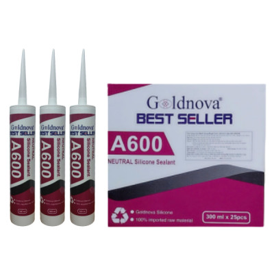 Keo Silicone A600-25 Lon; Hộp=25 Lon/300ml; Đủ Màu Sắc