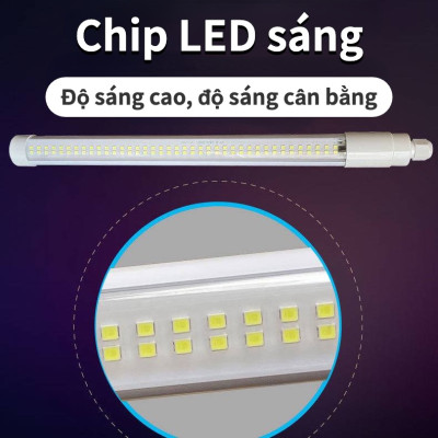 đèn năng lượng mặt trời T8 có 3 công suất 100w (60cm) 150w (90cm) 200w (120cm), chỉ số kháng nước IP67 an toàn khi sử dụng