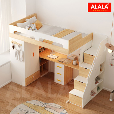 Giường tầng ALALA156 - 3 trong 1/ Miễn phí vận chuyển và lắp đặt/ Đổi trả 30 ngày/ Sản phẩm được bảo hành 5 năm từ thương hiệu ALALA/ Chịu lực 700kg