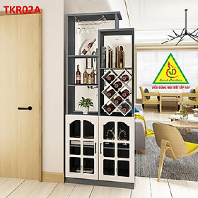TỦ KỆ TRANG TRÍ KIÊM VÁCH NGĂN TKR02A - Nội thất lắp ráp Viendong Adv