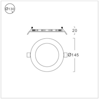 ĐÈN LED ÂM TRẦN LUMAX#RPL130/W-9LED/3K,4K,6K 