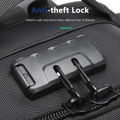 Ozuko Túi Đeo Vai Nam Dung Tích Lớn Nhiều Túi Khóa Chống Trộm Túi Đeo Ngang Chống Thấm Nước