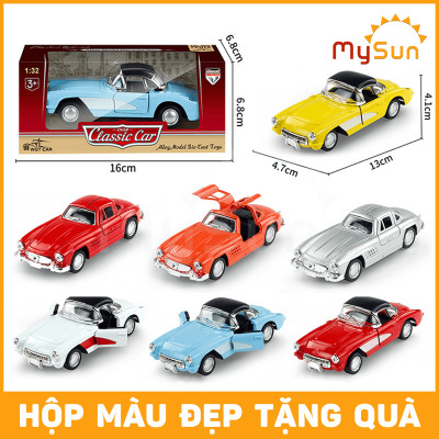 Mô hình xe hơi ô tô kim loại xe oto cổ điển đồ chơi 1:32 mini có nhạc giá rẻ
