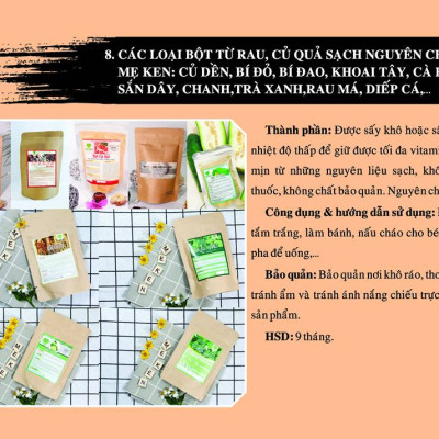 TINH BỘT NGHỆ NGUYÊN CHẤT MẸ KEN - gói 100G
