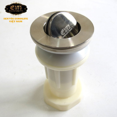 Bộ xả lavabo Inox ống lò xo nhựa linh hoạt Eurolife EL-BX02 (Trắng)