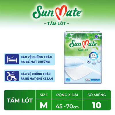 Combo 2 Tấm lót SunMate cải tiến mới 10 miếng (45 x 70cm)
