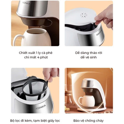Máy pha trà và cà phê Konka LFKJ-2501, đảm bảo hương vị thơm ngon và đậm đà, hàng chính hãng, BH 12 tháng