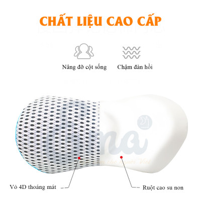 Gối kê lưng Ema cho người đau mỏi thắt lưng, thoát vị đĩa đệm, bà bầu, người cao tuổi, dân văn phòng...
