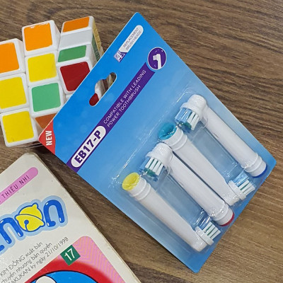 Set đầy đủ nhiều mã Bộ 4 đầu bàn chải đánh răng điện máy Oral B Braun chăm sóc răng miệng toàn diện – MIHOCO OralB Model EB-Hàng chính hãng